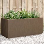 vidaXL Boîte de fleurs de jardin Marron 80 x 36 x 35 cm PP