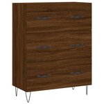 vidaXL Buffet haut Chêne marron 69 5x34x180 cm Bois d'ingénierie