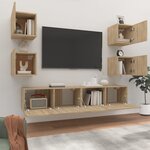 vidaXL Ensemble de meubles TV 6 Pièces Chêne sonoma Bois d'ingénierie