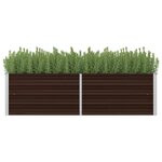 vidaXL Lit surélevé de jardin Marron 160x40x45 cm Acier galvanisé
