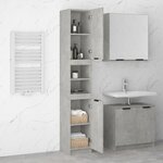 vidaXL Armoire de salle de bain gris béton 32x34x188 5 cm