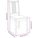 vidaXL Chaises à manger 2 Pièces blanc bois massif caoutchouc