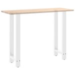 vidaXL Pieds de table de bar Blanc 2 pièces 40 x (100-101) cm Acier