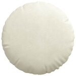 vidaXL Coussins de siège 2 Pièces Crème Ø 40 x 13 cm Velours