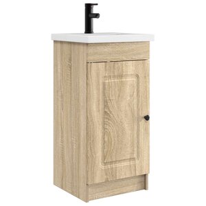 vidaXL Meuble de salle de bain avec évier Chêne Sonoma