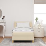 vidaXL Lit à ressorts avec matelas crème  80 x 200 cm