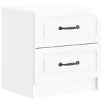 vidaXL Cabinet de chevet 2 Pièces Blanc brillant 43 x 34 5 x 44 5 cm