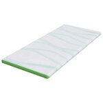 vidaXL Coussins de Matelas Blanc et vert 100 x 200 cm