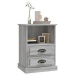 vidaXL Table de chevet sonoma gris 43x36x60 cm