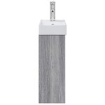 vidaXL Meuble de salle de bain avec robinet Sonoma gris
