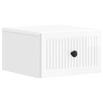 vidaXL Cabinet de chevet mural 2 Pièces Blanc brillant 33 x 34 5 x 20 cm