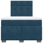 vidaXL Sommier à lattes de lit et matelas bleu 120x200 cm velours