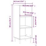 vidaXL Buffet blanc brillant 34 5x32 5x90 cm bois d'ingénierie