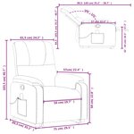 vidaXL Fauteuil inclinable de massage marron tissu microfibre