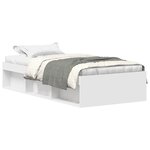 vidaXL Cadre de lit sans matelas blanc 90x200 cm