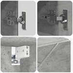 vidaXL Armoire Miroir Gris béton 59 x 17 x 55 cm Bois d'ingénierie