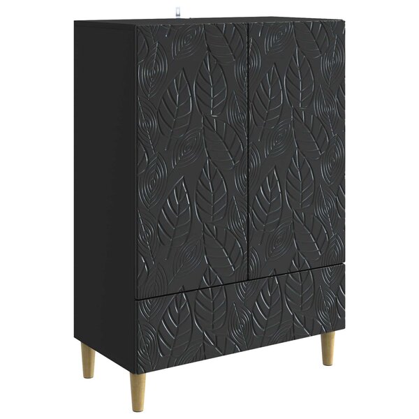 vidaXL Buffet Noir 66 x 34 5 x 95 cm Bois d'ingénierie