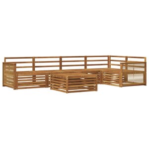 vidaXL Ensemble de canapés d'extérieur 6 pc Naturel