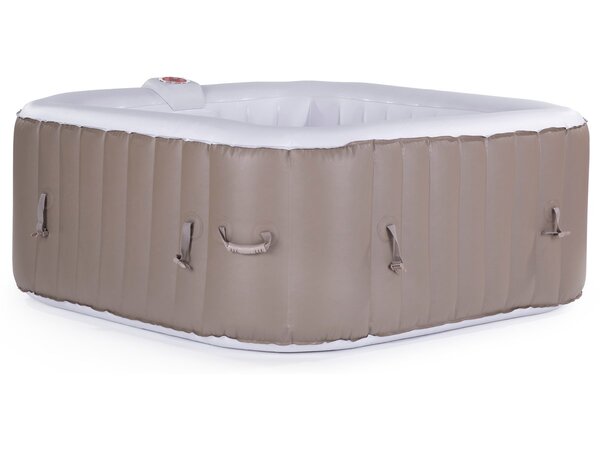 Spa gonflable monac en pvc - 6 places - taupe/creme