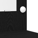 Set de coiffeuse 2 pièces avec LED en bois d'ingénierie noir
