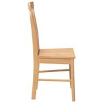 vidaXL Chaises à manger 2 Pièces bois massif caoutchouc