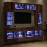 vidaXL Ensemble de meuble TV mural 6 Pièces Bois ancien Bois d’ingénierie
