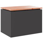 vidaXL Banc de jardin Noir 60 x 40 x 43 cm