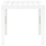 vidaXL Table de jardin avec 2 bancs Plastique Blanc