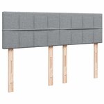 vidaXL Sommier à lattes de lit avec matelas Gris clair 140x190cm Tissu