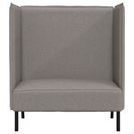 vidaXL Sofa à Dossier Haut Taupe 109x56x121 cm Tissu