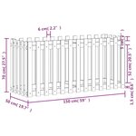 vidaXL Lit surélevé de jardin design de clôture bois de pin imprégné