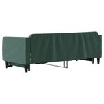 vidaXL Lit de jour avec gigogne sans matelas vert foncé 80x200 cm
