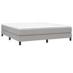 vidaXL Sommier à lattes de lit avec matelas Gris clair 180x200cm Tissu