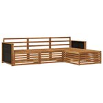 vidaXL Ensemble de canapés d'extérieur 4 Pièces Naturel