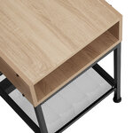 Tectake table de chevet harlow 40 5x40 5x52 5cm - bois clair industriel  chêne sonoma