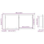 vidaXL Cabinet Miroir LED avec étagère Bois ancien 100 x 12 x 45 cm