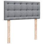 vidaXL Sommier à lattes de lit et matelas Gris clair 90x190 cm Tissu