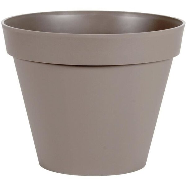 Pot de fleur rond Toscane Ø 40 x Hauteur 32 cm - 23 L - Taupe