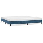 vidaXL Cadre de lit sans matelas bleu foncé 200x200 cm velours