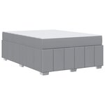 vidaXL Cadre de lit avec matelas Gris clair 160 x 200 cm tissu