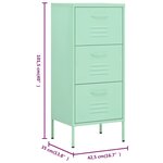 vidaXL Armoire de rangement Vert menthe 42 5x35x101 5 cm Acier