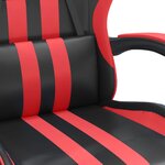 vidaXL Chaise de jeu Noir et rouge Similicuir