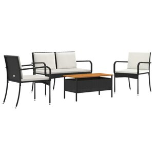 vidaXL Ensemble de jardin avec coussin acier