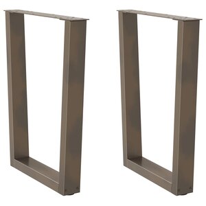 vidaXL Pieds de table à manger en forme de V 2 pièces acier naturel 60 x (72-73 3) cm