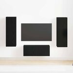 Ensemble de meubles TV vidaXL 4 pièces Chêne noir Bois d'ingénierie