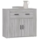 vidaXL Buffet Sonoma gris 80x33x70 cm Bois d'ingénierie