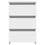 vidaXL Tables de chevet 2 Pièces Blanc 40x35x62 5 cm Aggloméré