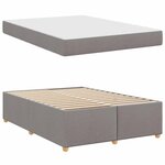 vidaXL Cadre de lit avec matelas Taupe 160 x 200 cm tissu