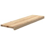 vidaXL Marches d'escalier 2 Pièces non traité bois de chêne massif