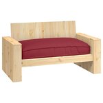 vidaXL Coussin de palette pour siège Bordeaux 120x80x12 cm en tissu Oxford